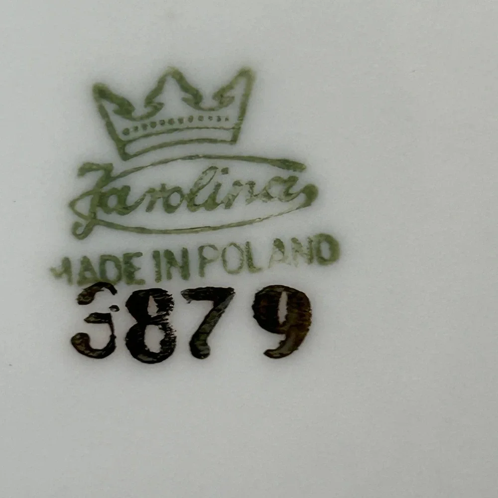 Favolina Karolina Jarolina Porcelain Salad Plate 3879 Floral Silver Scalloped 12